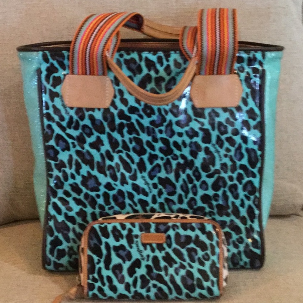 Consuela Bag and matching wallet Gem Ocean Jag. Retired.